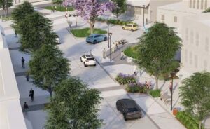 A conceptual rendering of the downtown core streetscape project (Image/Rendering source: melbourneflorida.org)
